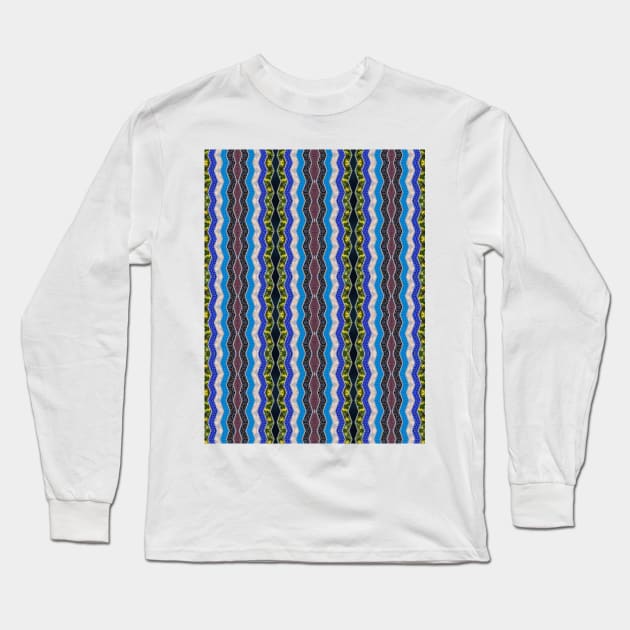 Wavy Patterned Stripes Long Sleeve T-Shirt by Amanda1775